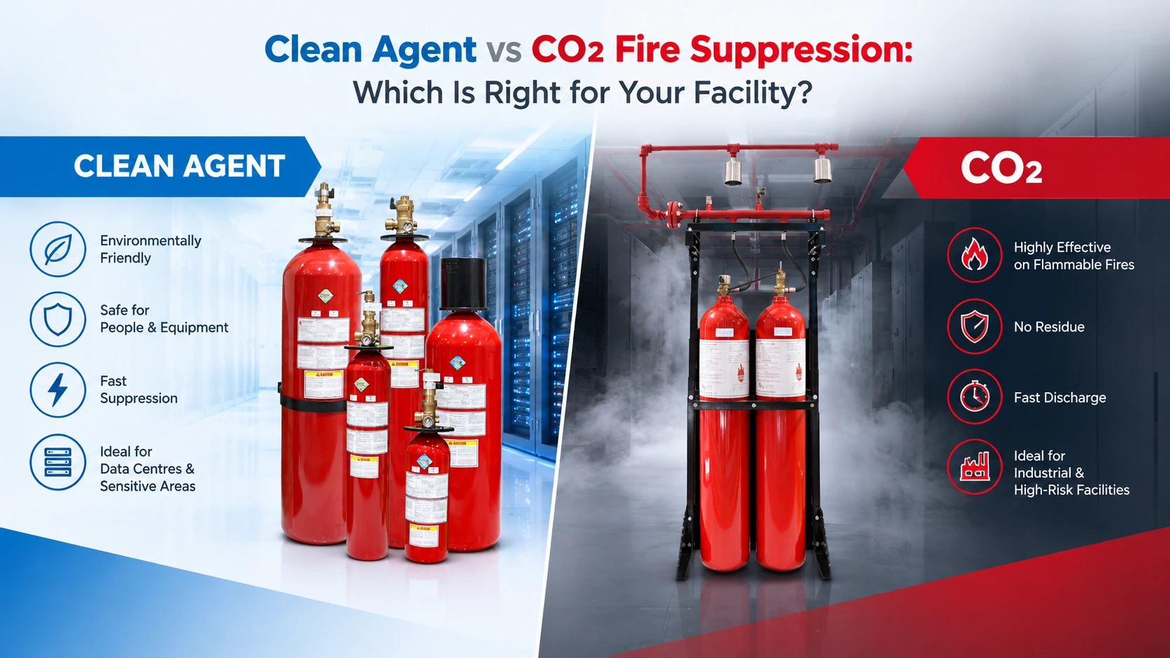 Clean Agent vs C02 Fire Suppresion Systems - Guide by SFFECO